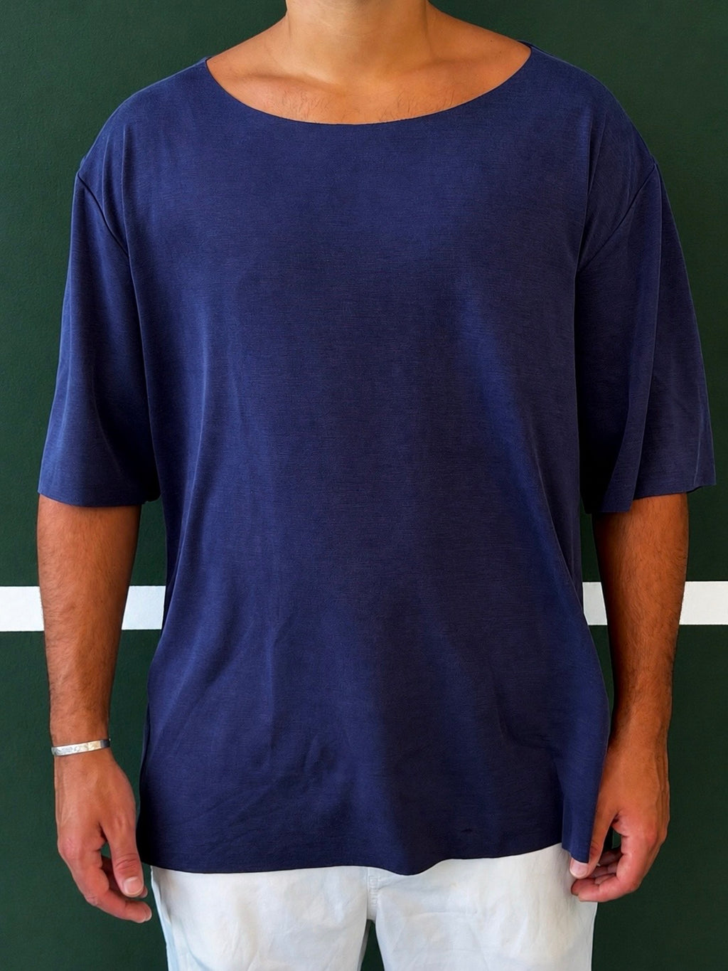 Wide Tee – Navy